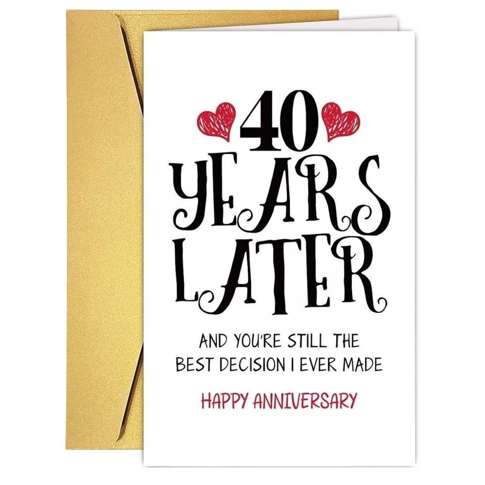 Lot of 10 Happy 40th Anniversary Greeting Cards w/ Envelopes Husband Wife New